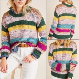 Anthropologie Heartloom Women’s Dawson Striped Sweater in a Size Small